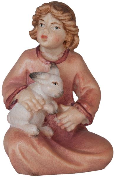 Mädchen sitzend mit Hase Mädchen sitzend mit Hase