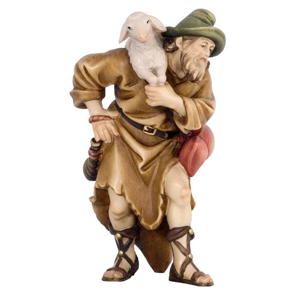 Hirt stehend mit Schulterschaf Hirt stehend mit Schulterschaf