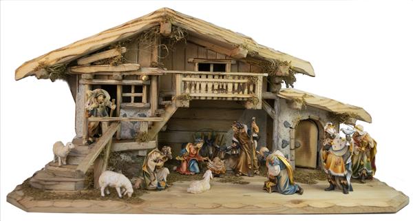 Stall Chiemsee mit Nazareth Krippenfigurenset 13 teilig Stall Chiemsee mit Nazareth Krippenfigurenset 13 teilig
