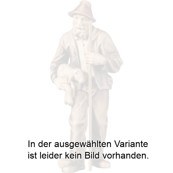 Lammträger mit Stock
