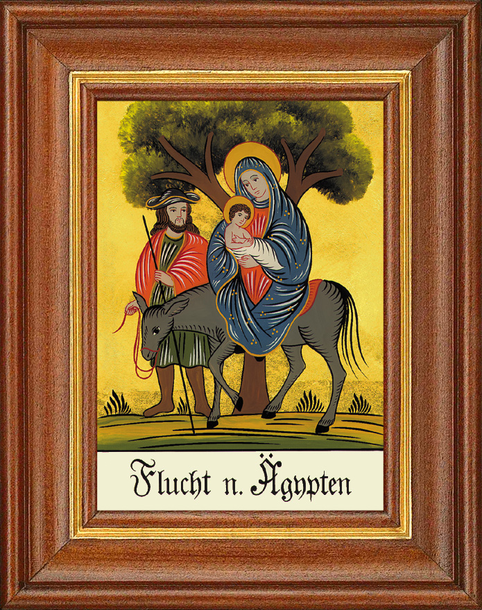 Flucht nach Ägypten - Hinterglasbild Patronatsbild