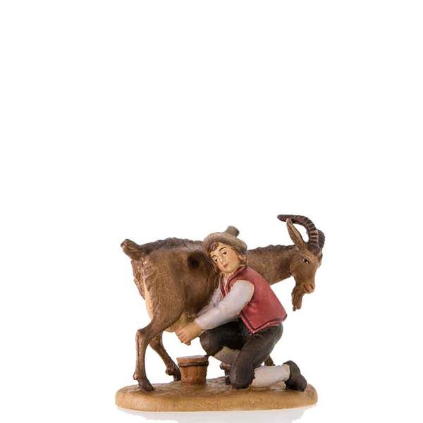 Bub mit Ziege (melkend)
