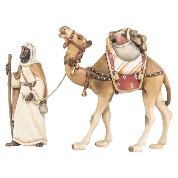 Kamel mit Treiber und Gepäck Kamel mit Treiber und Gepäck