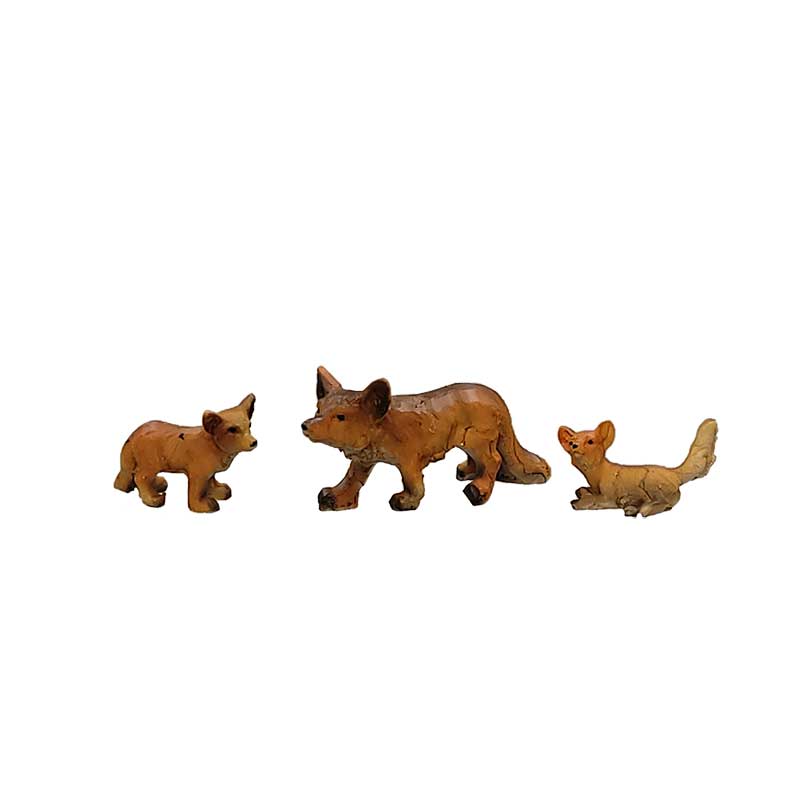 Fuchs mit 2 Welpen 3-teilig Fuchs mit 2 Welpen 3-teilig