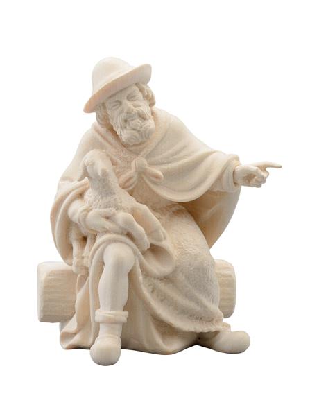 Hirt sitzend mit Bank Hirt sitzend mit Bank