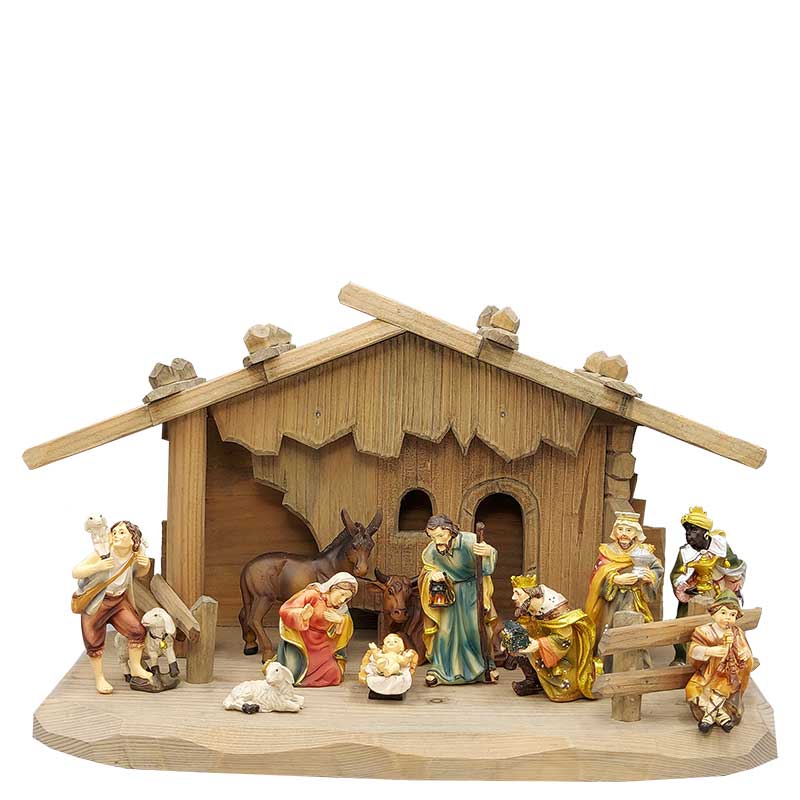 Krippen-Set Poly mit Stall Landsberg (Variante von ST003-SET) Krippen-Set Poly mit Stall Landsberg (Variante von ST003-SET)