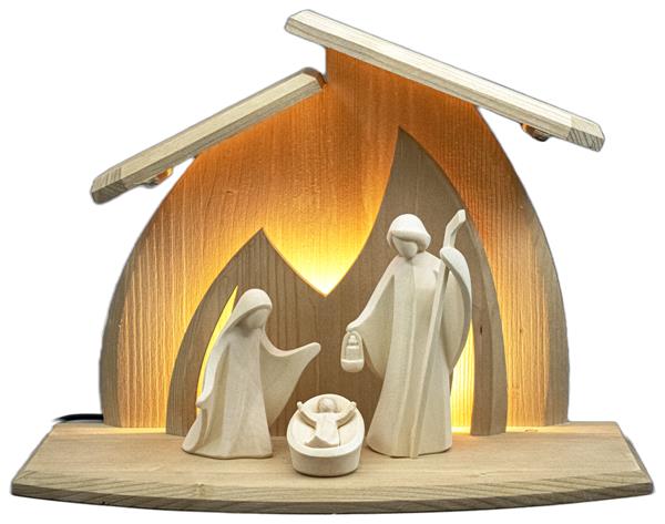 LED Familienstall Altea mit Hl. Familie Aram 4 tlg. LED Familienstall Altea mit Hl. Familie Aram 4 tlg.