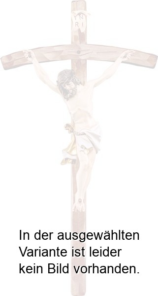 Alpenchristus weiss mit gebogenem Kreuz Alpenchristus weiss mit gebogenem Kreuz