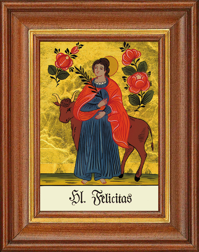 Hl. Felicitas - Hinterglasbild Hl. Felicitas - Hinterglasbild