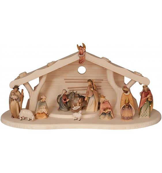 Krippenstall mit 14 Figuren Morgenstern Set