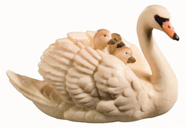 Schwan mit Küken
