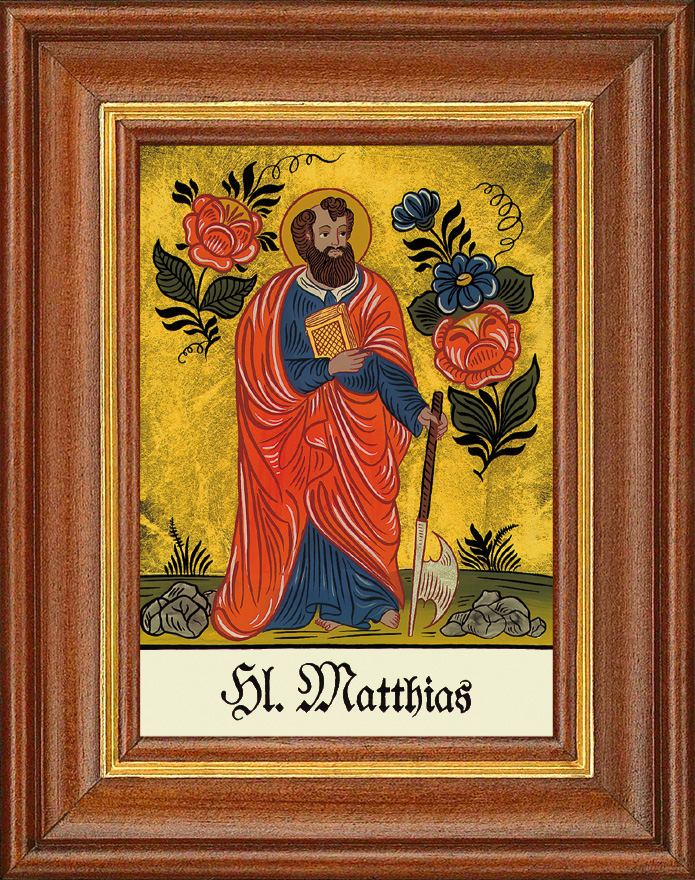 Hl. Matthias - Hinterglasbild Hl. Matthias - Hinterglasbild