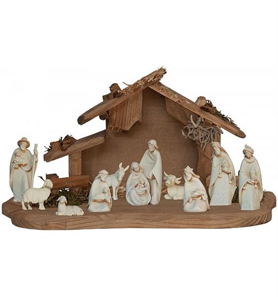 Stall mit Morgenstern Miniatur Krippen set 10 Tlg.