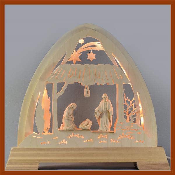 Gotischer Bogen LED mit Rudolf Familie 9 cm Gotischer Bogen LED mit Rudolf Familie 9 cm