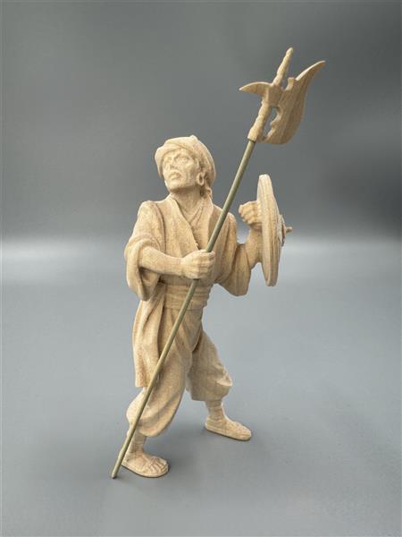 Soldat mit Hellebarde und Schild