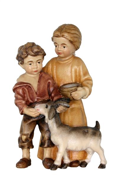 Kindergruppe mit Ziege Kindergruppe mit Ziege