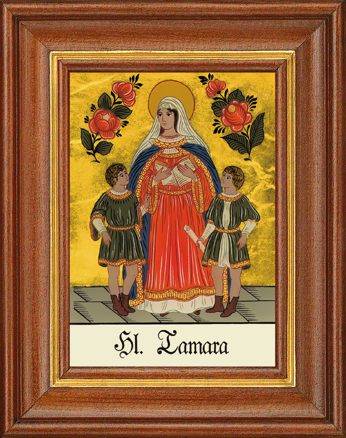 Hl. Tamara - Hinterglasbild Hl. Tamara - Hinterglasbild