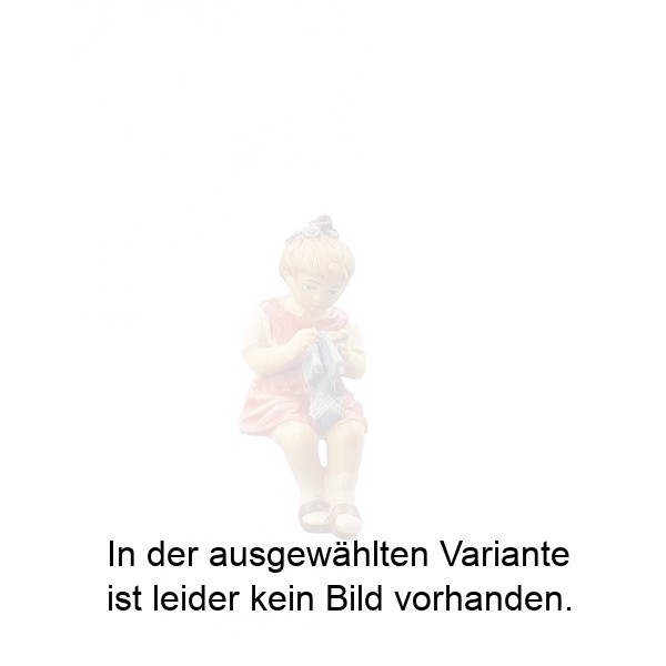 Mädchen mit Strickzeug
