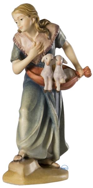 Hirtenfrau mit Lämmern Hirtenfrau mit Lämmern