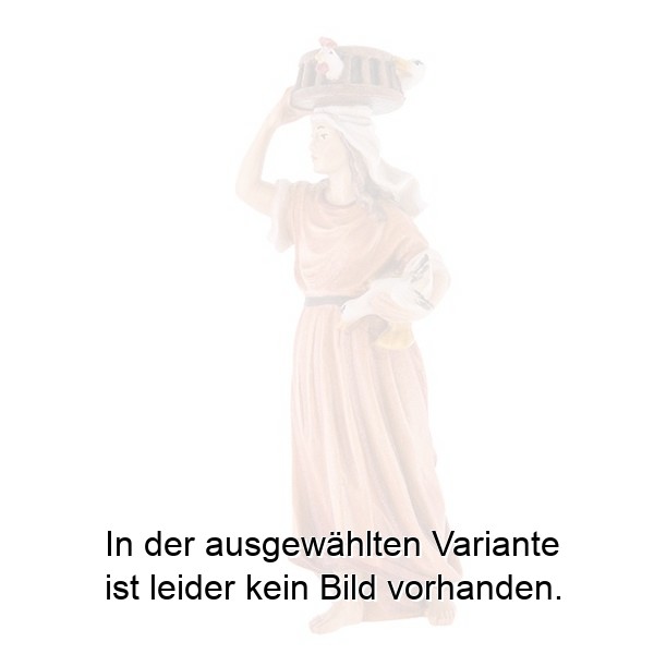 Frau mit Käfig auf dem Kopf Frau mit Käfig auf dem Kopf