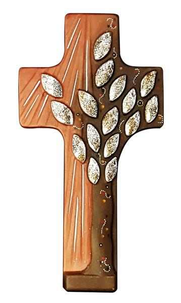 Kreuz mit Lebensbaum Tobias Silber/Rot Kreuz mit Lebensbaum Tobias Silber/Rot