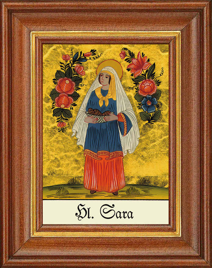 Hl. Sara - Hinterglasbild Hl. Sara - Hinterglasbild