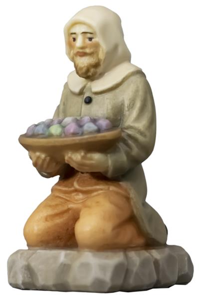 Berghäuer kniend mit Erzschale Berghäuer kniend mit Erzschale