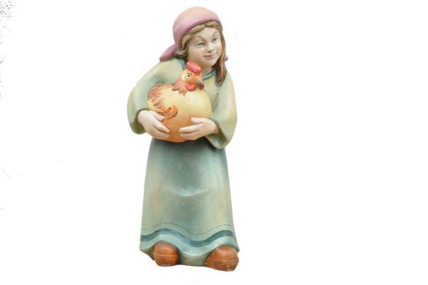 Mädchen mit Huhn
