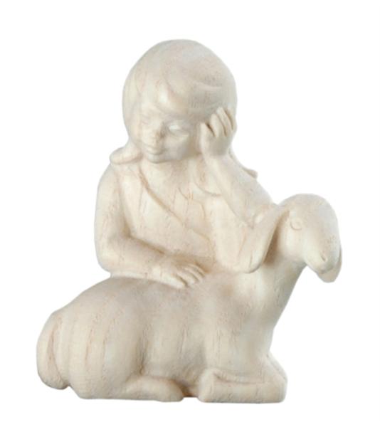 Mädchen kniend m.Schaf Mädchen kniend m.Schaf