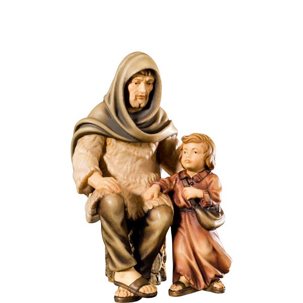 Hirt sitzend mit Mädchen Hirt sitzend mit Mädchen