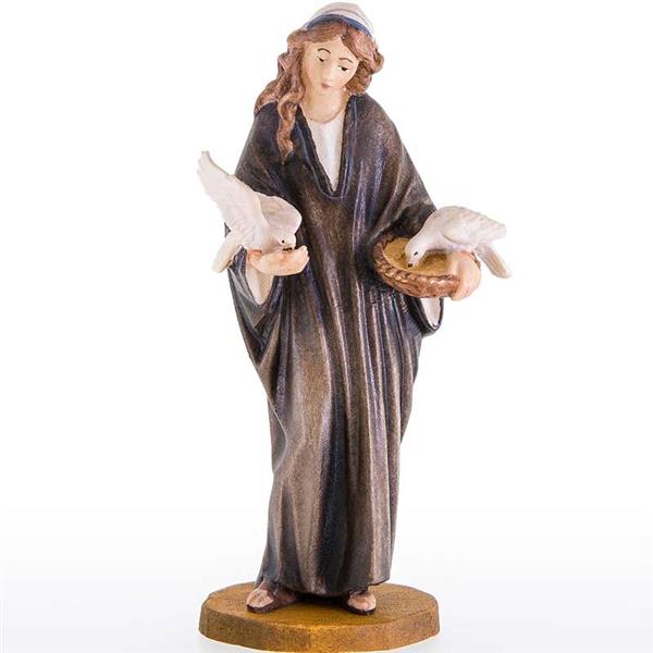Frau mit Tauben