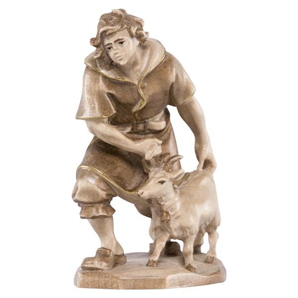 Hirt stehend mit Ziege Hirt stehend mit Ziege