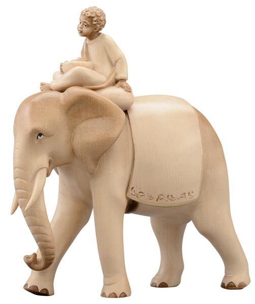 LI Elefant mit Elefantendiener sitzend