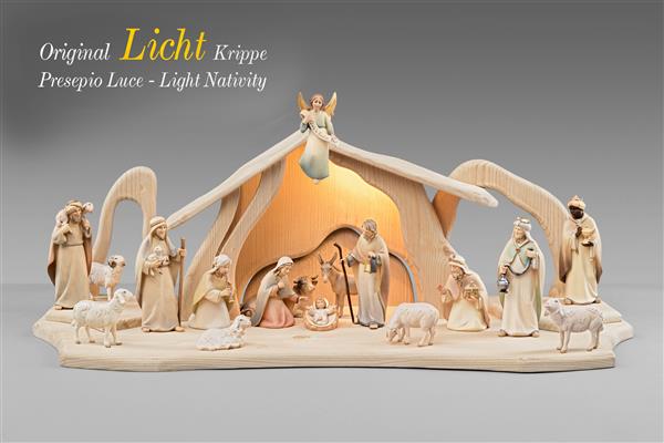 LI Licht Krippenset 16 Figuren + Stall Licht + Beleuchtung LI Licht Krippenset 16 Figuren + Stall Licht + Beleuchtung