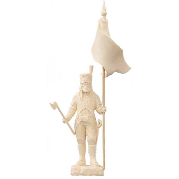 Annaberger Obersteiger mit Sachsenfahne grün-weiß Annaberger Obersteiger mit Sachsenfahne grün-weiß