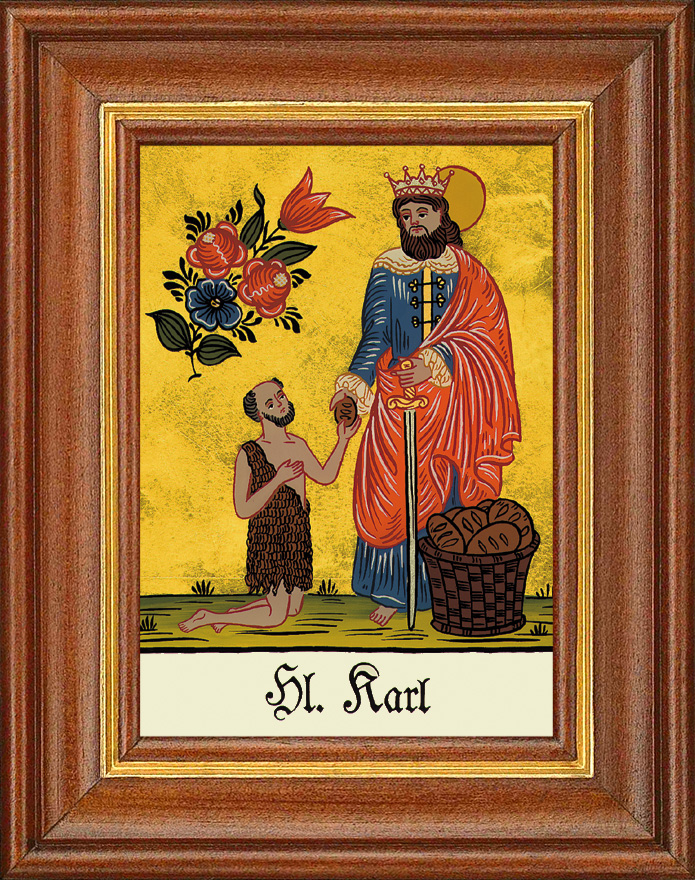 Hl. Karl - Hinterglasbild Hl. Karl - Hinterglasbild