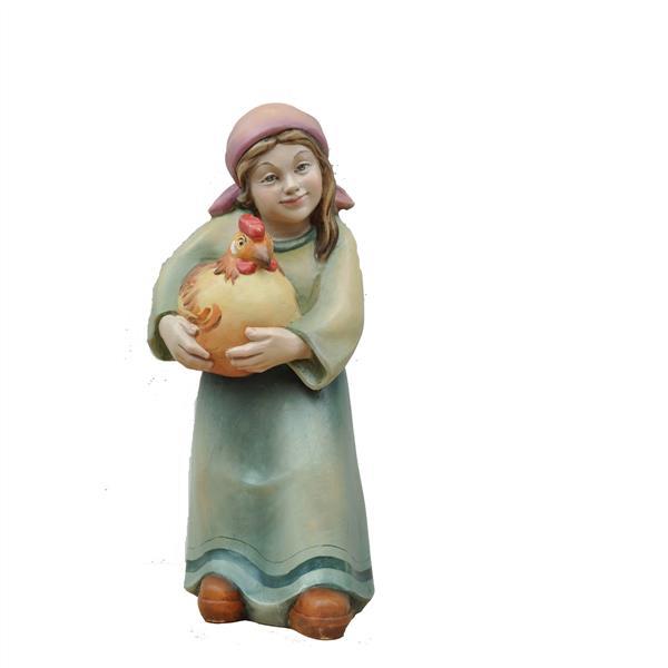 Mädchen mit Huhn Mädchen mit Huhn