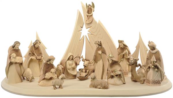 Morgenstern Krippe 18 Figuren mit Morgensternstall Morgenstern Krippe 18 Figuren mit Morgensternstall