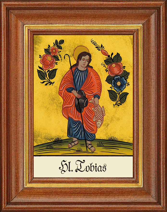 Hl. Tobias - Hinterglasbild Hl. Tobias - Hinterglasbild