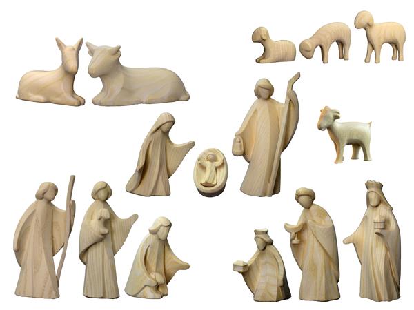 Aram Krippe 16 teiliges Set Eschenholz