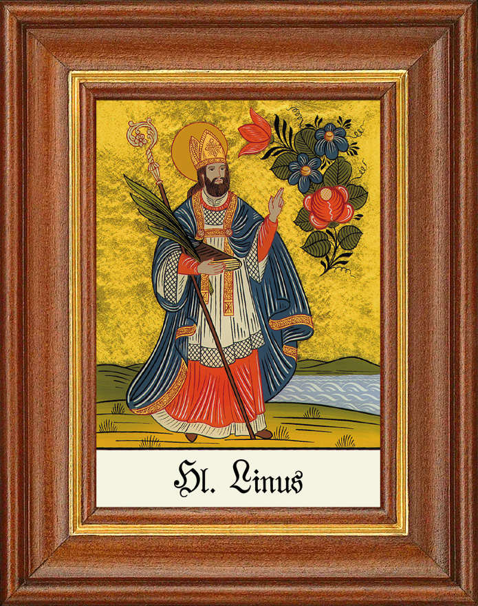 Hl. Linus - Hinterglasbild Hl. Linus - Hinterglasbild