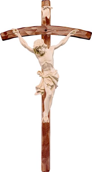 Alpenchristus blau mit gebogenem Kreuz Alpenchristus blau mit gebogenem Kreuz