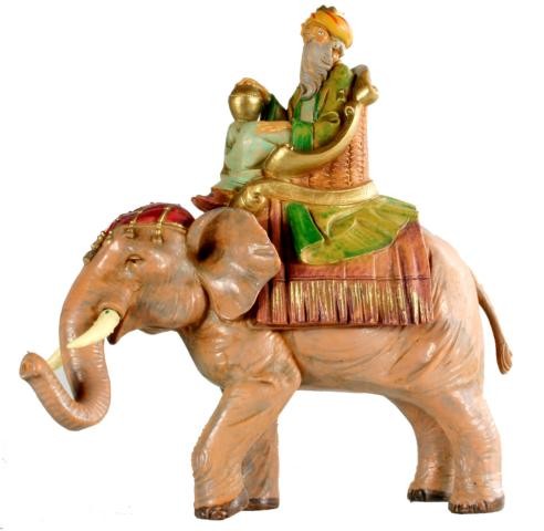 König auf Elefant reitend