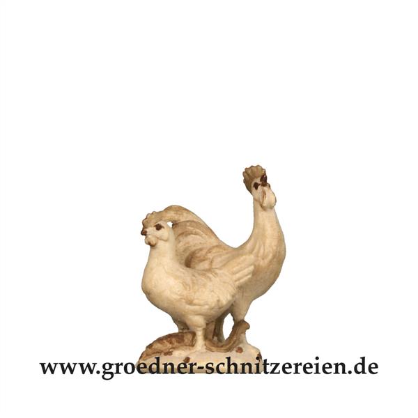 Hahn mit Henne stehend Hahn mit Henne stehend