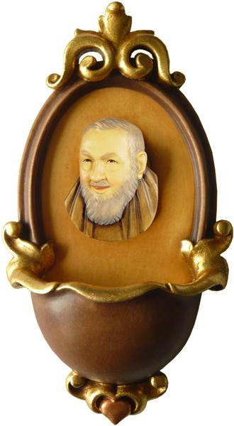 Weihwasserbecher mit Padre Pio Relief
