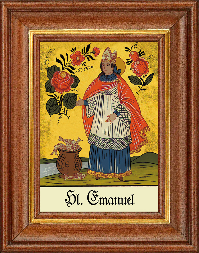 Hl. Emanuel - Hinterglasbild Hl. Emanuel - Hinterglasbild