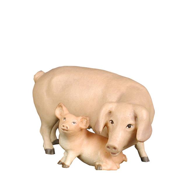 Schwein mit Ferkel