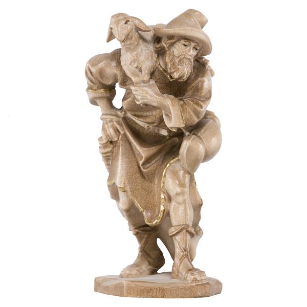 Hirt stehend mit Schulterschaf Hirt stehend mit Schulterschaf