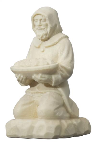 Berghäuer kniend mit Erzschale Berghäuer kniend mit Erzschale