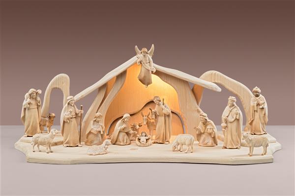 Licht Krippe SET 17 Figuren+Stall Licht+Beleuchtung Licht Krippe SET 17 Figuren+Stall Licht+Beleuchtung